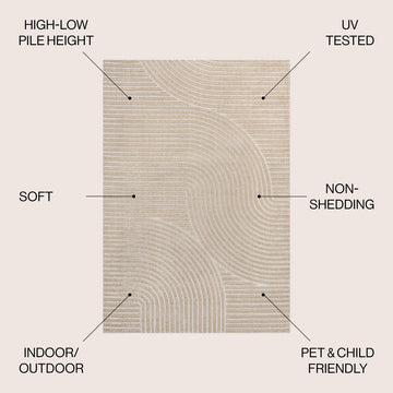 Skagen Minimalist Curve Geometric Area Rug